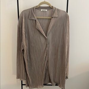 Aland Women's Beige Pleated Top